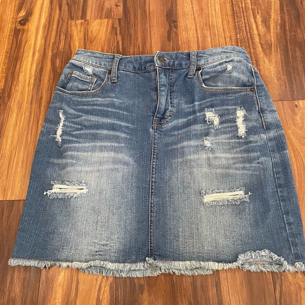 Mossimo Supply Co Blue Knee-Length Pencil Skirt